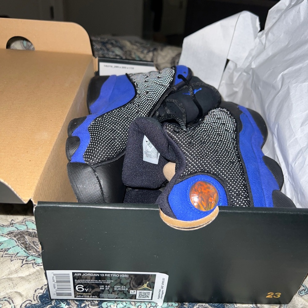 NEW Air Jordan grade school hyper royal Jordan 13, size 6Y